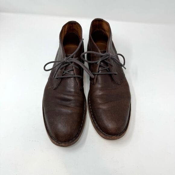 Frye Leather Chukka Boots Mens 8.5 Brown Lace Up Preppy Classic Casual Wear - Picture 4 of 12